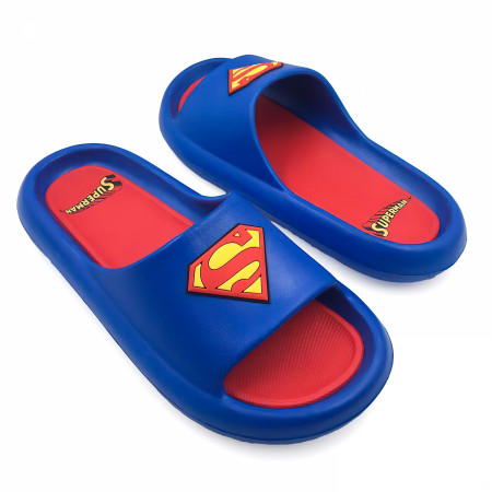 Superman Logo Men's Cloud Comfort Foam Slide Sandals
